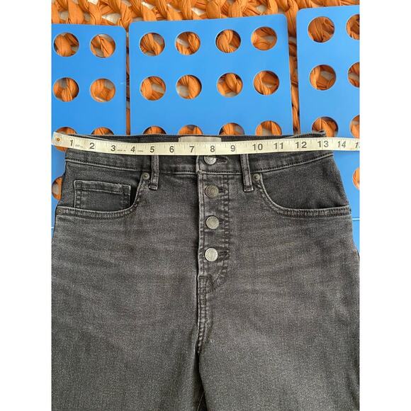Everlane Black High Rise Authentic Stretch Skinny Exposed Buttons Jeans Size 29 - Picture 11 of 14